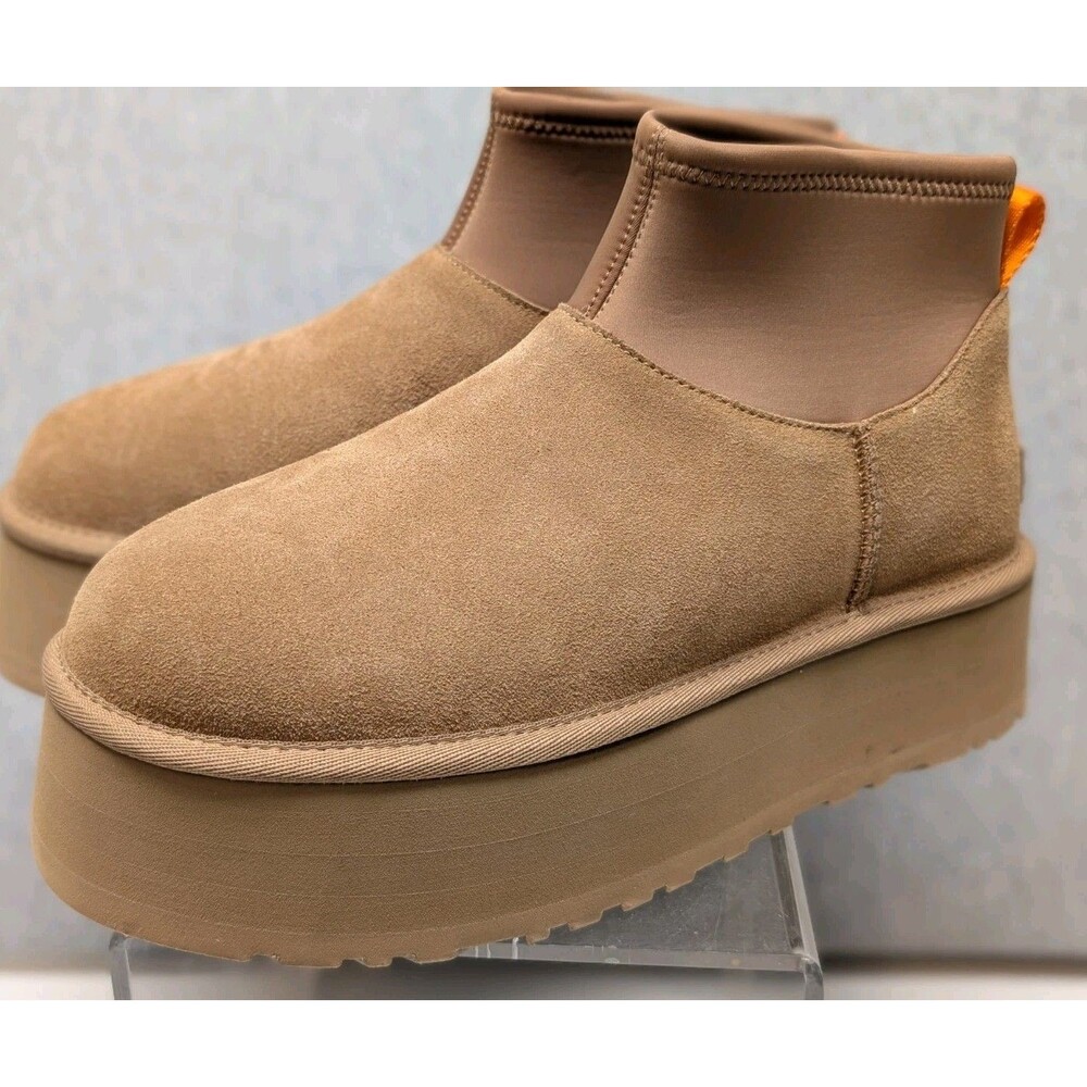 NWOB UGG CLASSIC MINI DIPPER WOMEN BOOTS SUEDE CHESTNUT US 10 /UK 8/EU 41